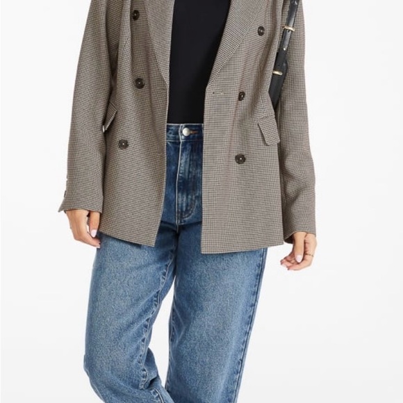 Women's Brown Patterned Blazer - Picture 2 of 5